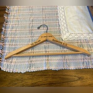 Vintage Wood & Wire Clothes Hanger The Willard An Abbell Hotel Washington DC
